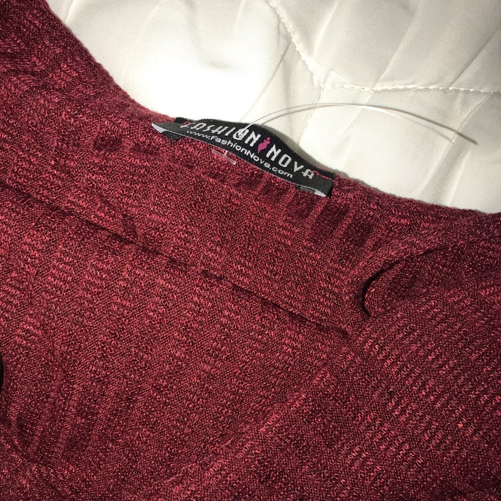 fashion nova red knit dress